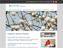 Tablet Screenshot of kapok.com.au